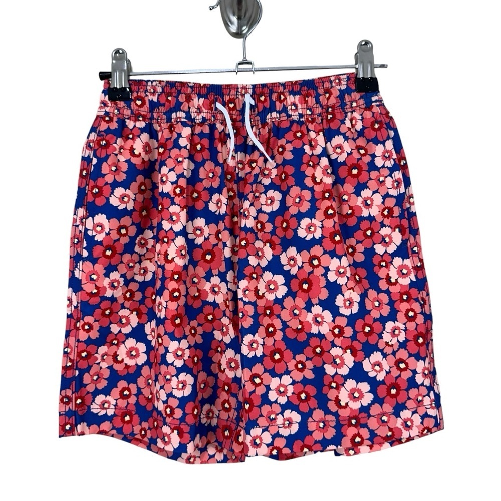 NWT J. Crew Crewcuts Floral Blue Pink Swim Trunks Sz 8